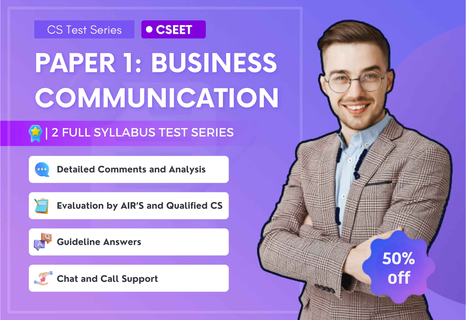 CSEET PAPER 1: BUSINESS COMMUNICATION (2 Full Syllabus Test)